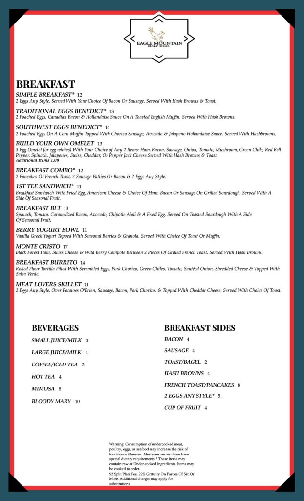 Click to view menu